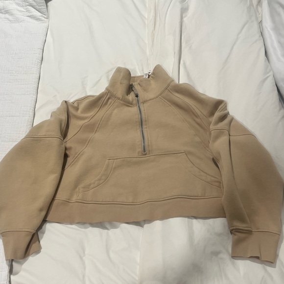Lululemon scuba quarter zip in trench size M/L - Picture 2 of 4